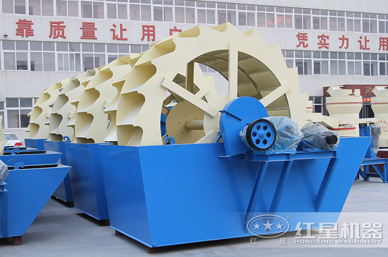 輪斗式洗砂機款型多樣，單輪、雙輪、三輪這都有