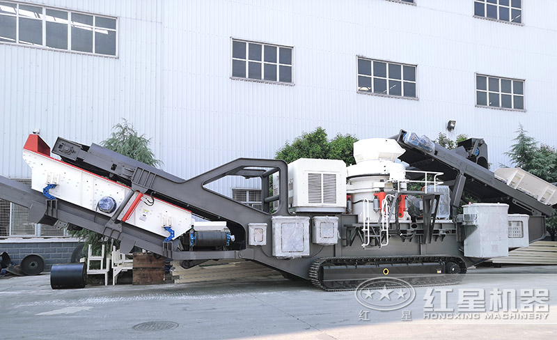 履帶圓錐破碎機，遙控移動